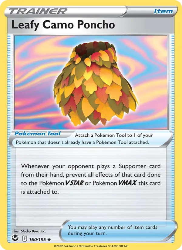Leafy Camo Poncho 160 Silver Tempest Pokesingles