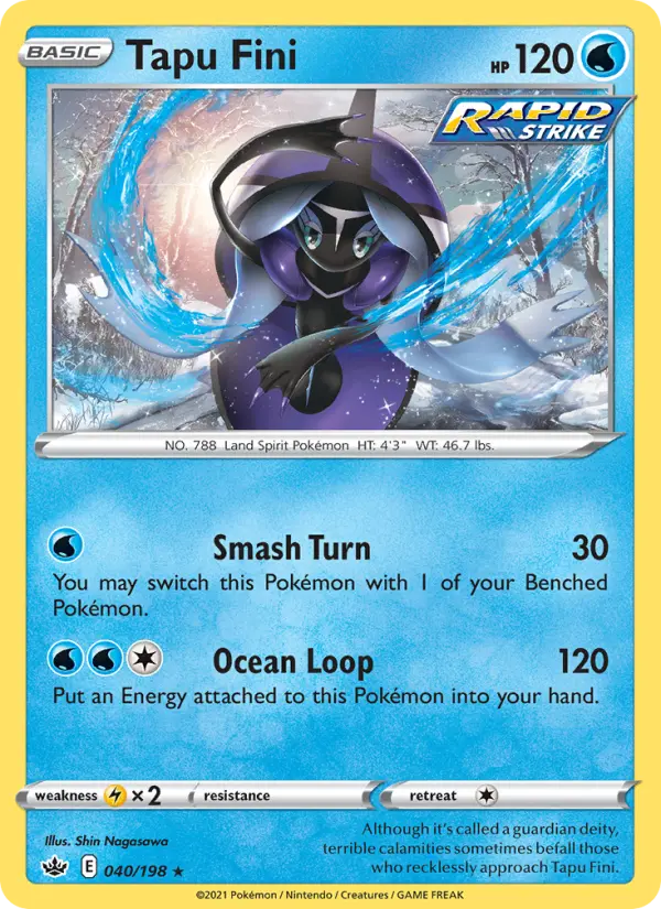 Tapu Fini 40 Chilling Reign Pokesingles