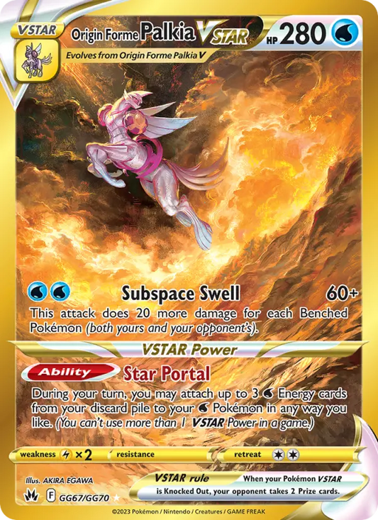 Origin Forme Palkia VSTAR GG67 Crown Zenith Pokesingles