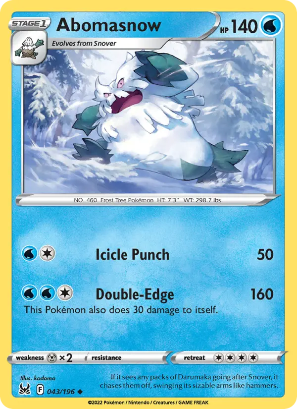 Abomasnow 43 Lost Origin Pokesingles