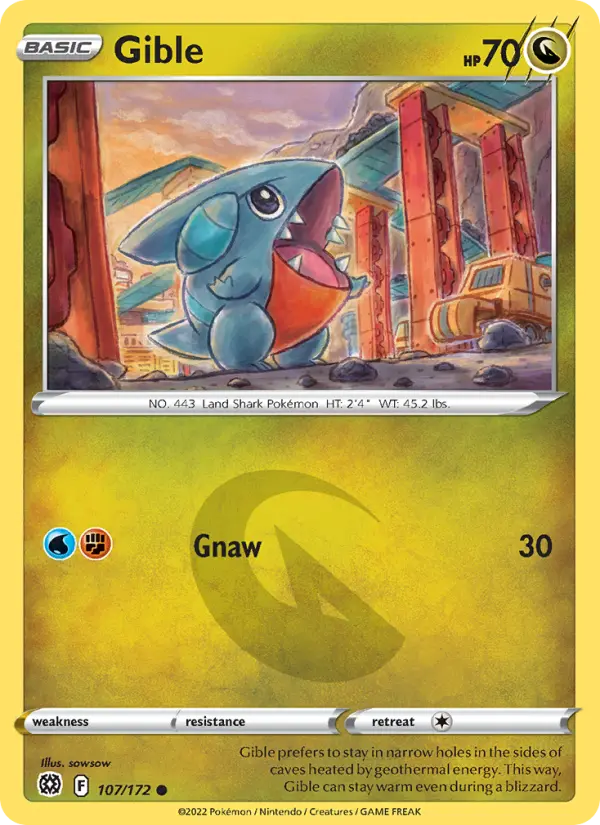 Gible 107 Brilliant Stars Pokesingles