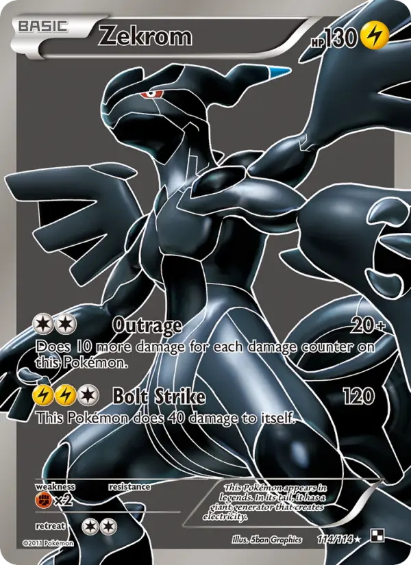 Zekrom 114 Black & White Pokesingles