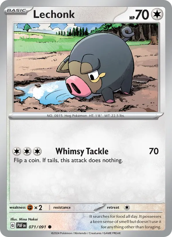 Lechonk 71 Paldean Fates Pokesingles