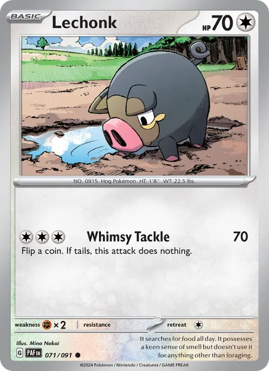 Lechonk 71 Paldean Fates Pokesingles