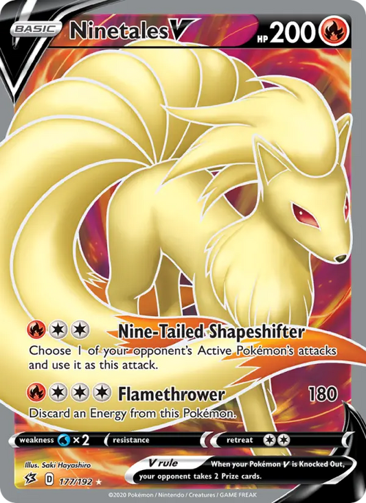 Ninetales V 177 Rebel Clash Pokesingles