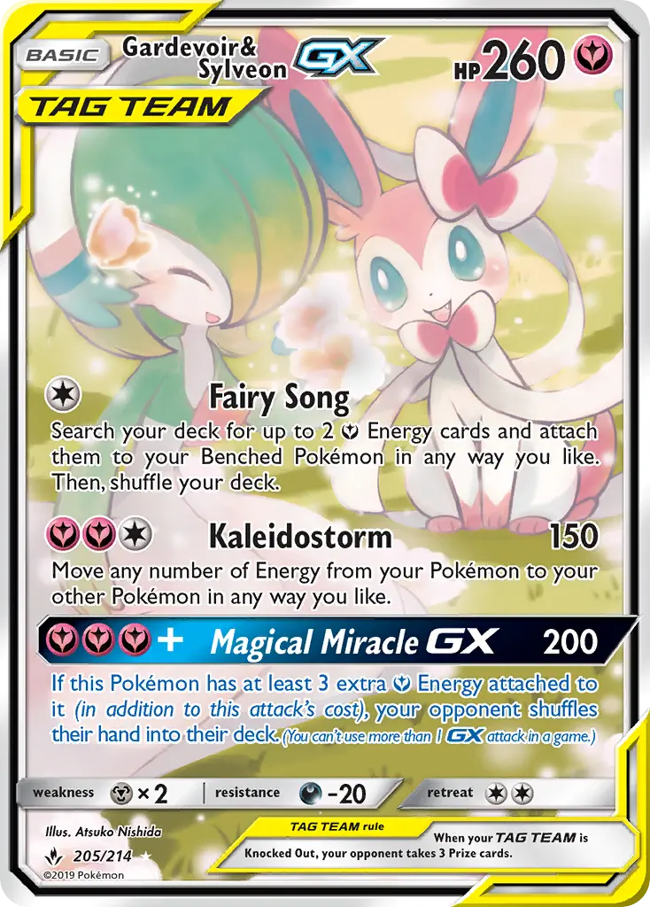 Gardevoir & Sylveon GX 205 Unbroken Bonds Pokesingles