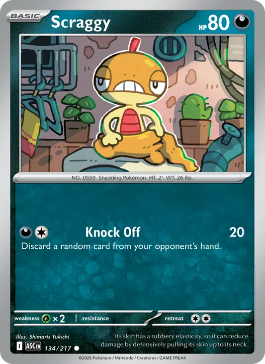 Scraggy 134 Ascended Heroes Pokesingles