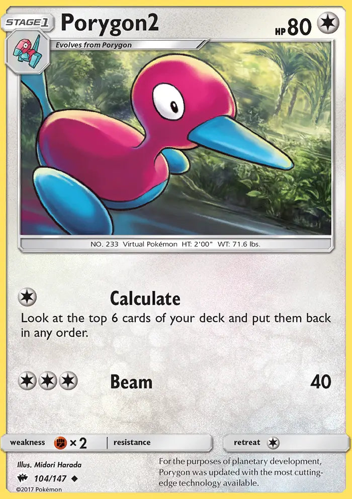 Porygon2 104 Burning Shadows Pokesingles