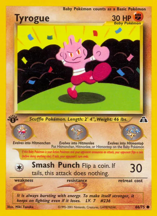 Tyrogue 66 Neo Discovery Pokesingles