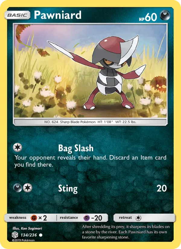 Pawniard 134 Cosmic Eclipse Pokesingles