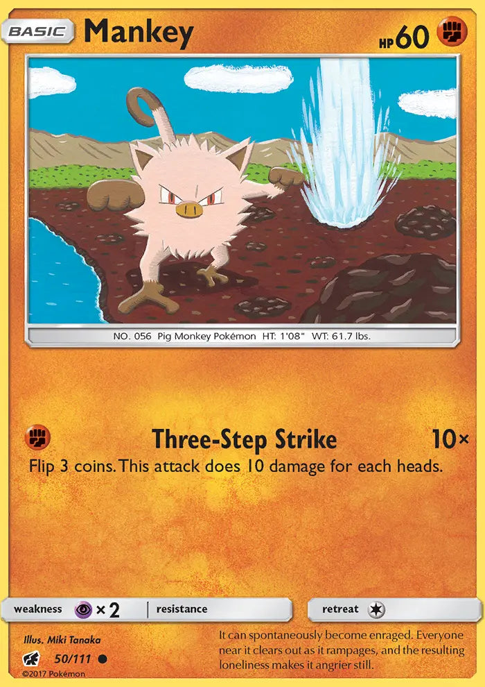 Mankey 50 Crimson Invasion Pokesingles