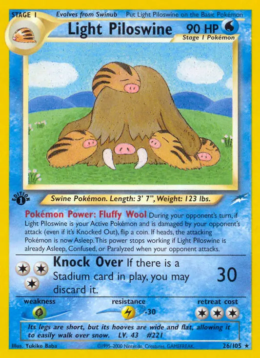 Light Piloswine 26 Neo Destiny Pokesingles