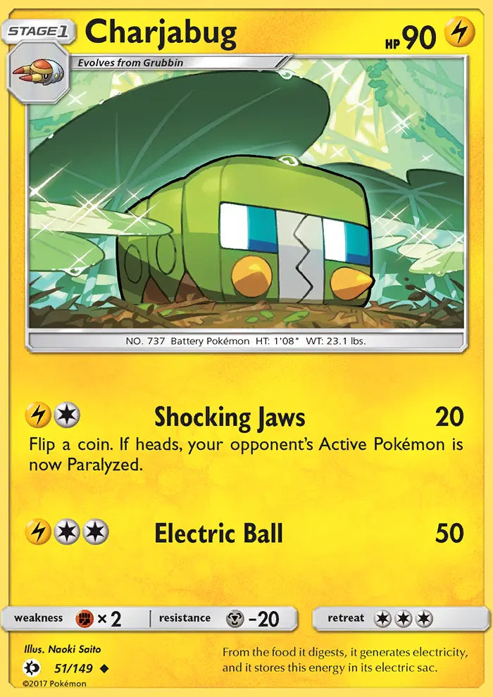 Charjabug 51 Sun & Moon Pokesingles