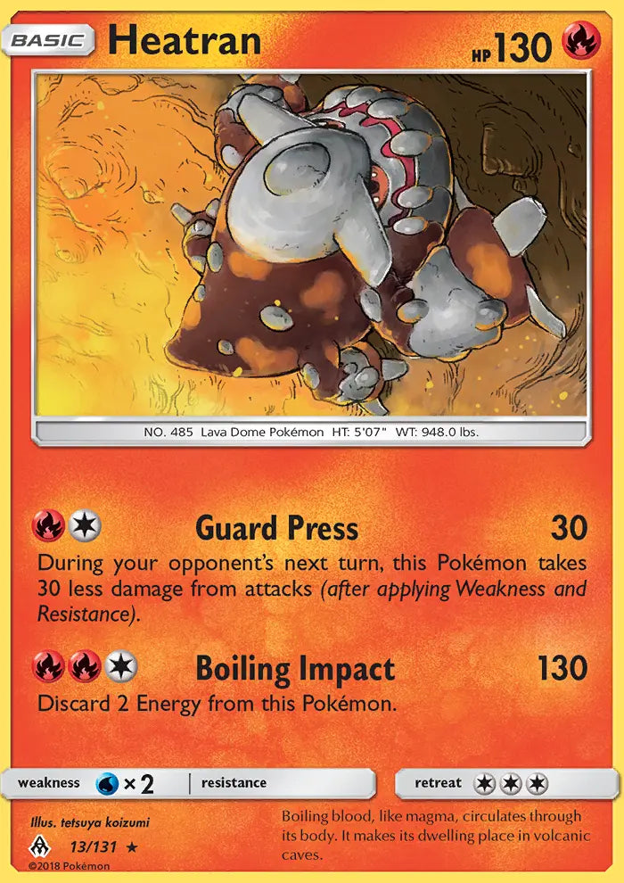 Heatran 13 Forbidden Light Pokesingles