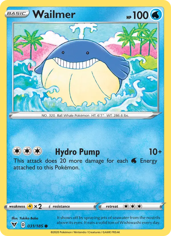 Wailmer 31 Vivid Voltage Pokesingles