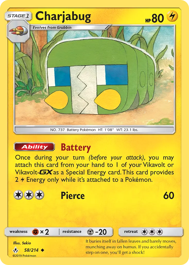 Charjabug 58 Unbroken Bonds Pokesingles