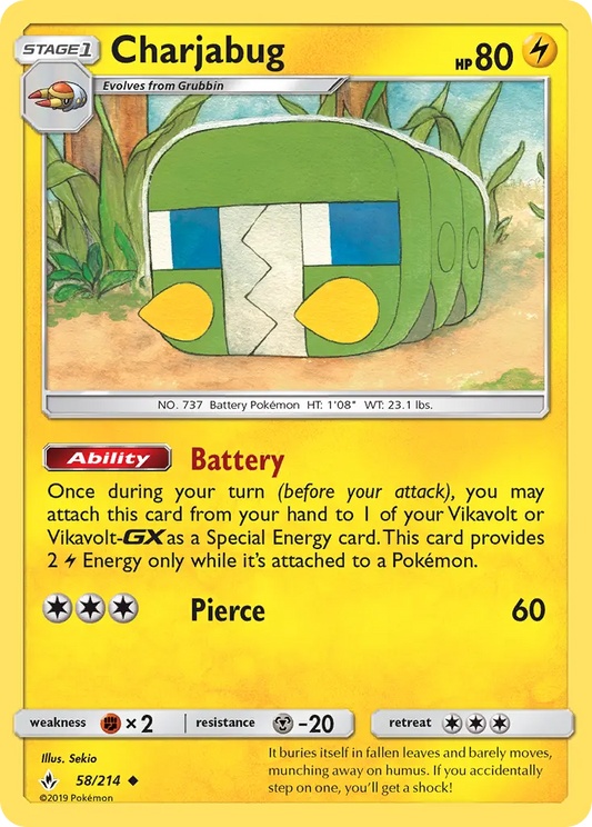 Charjabug 58 Unbroken Bonds Pokesingles
