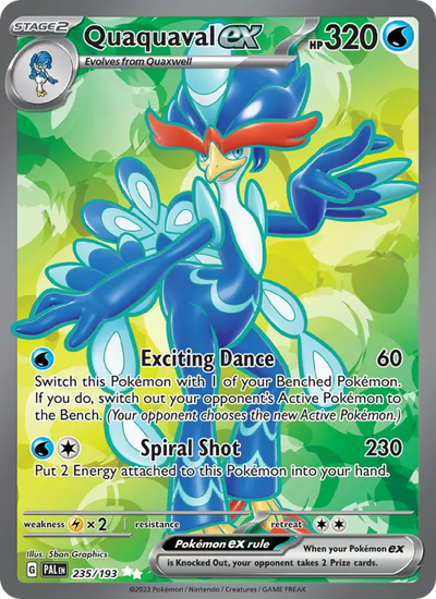 Quaquaval ex 235 Paldea Evolved Pokesingles