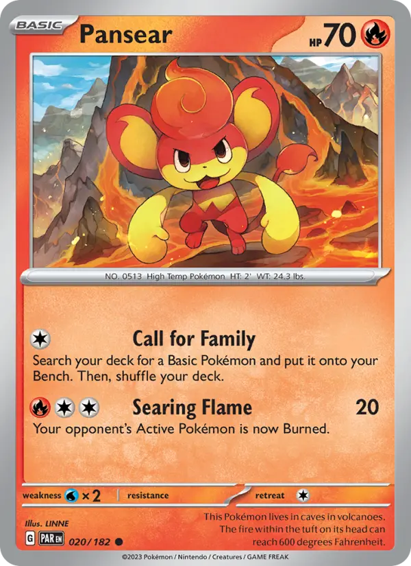 Pansear 20 Paradox Rift Pokesingles