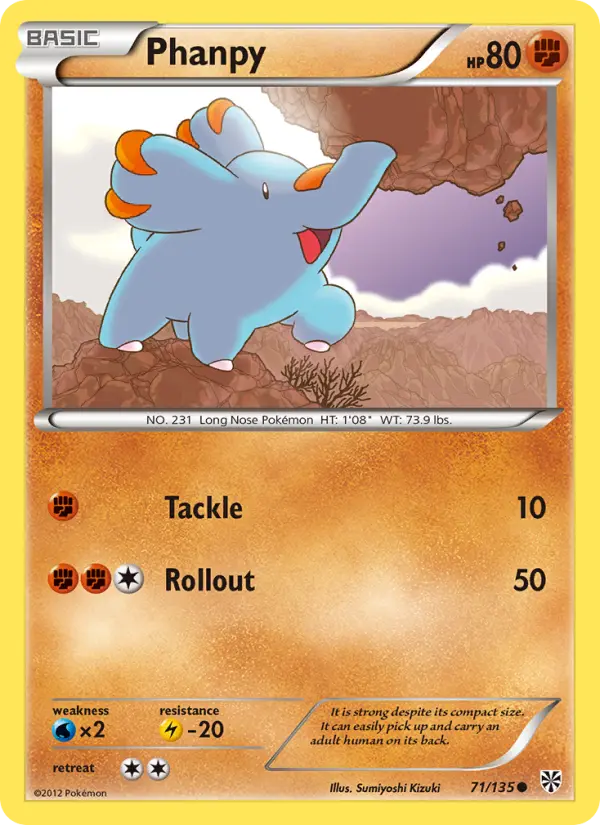 Phanpy 71 Plasma Storm Pokesingles