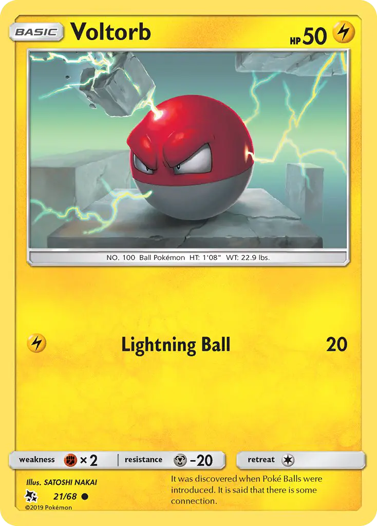 Voltorb 21 Hidden Fates Pokesingles