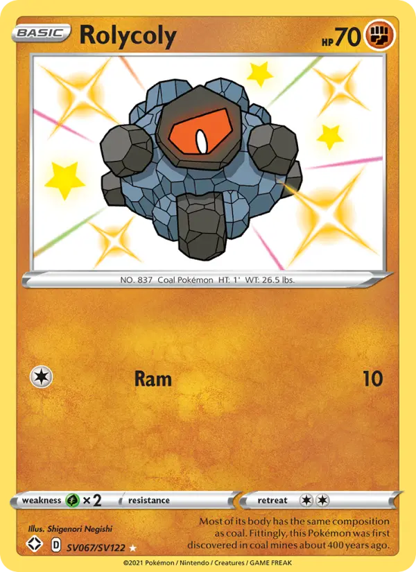 Rolycoly SV067 Shining Fates Pokesingles