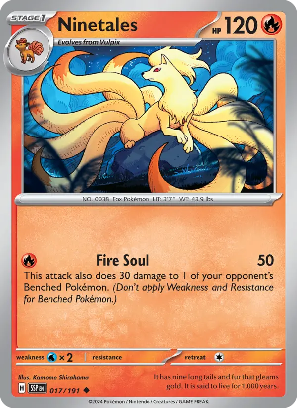 Ninetales 17 Surging Sparks Pokesingles