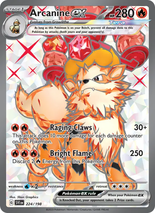 Arcanine ex 224 Scarlet & Violet Pokesingles