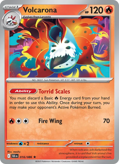 Volcarona 16 Black Bolt Pokesingles