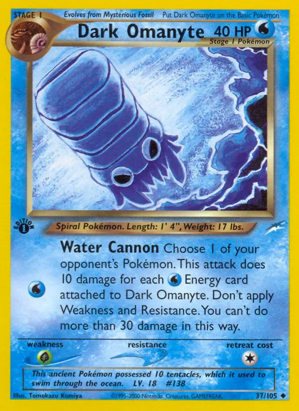 Dark Omanyte 37 Neo Destiny Pokesingles