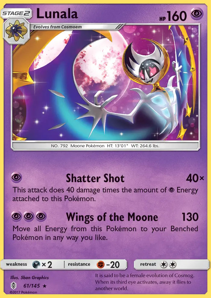 Lunala 61 Guardians Rising Pokesingles
