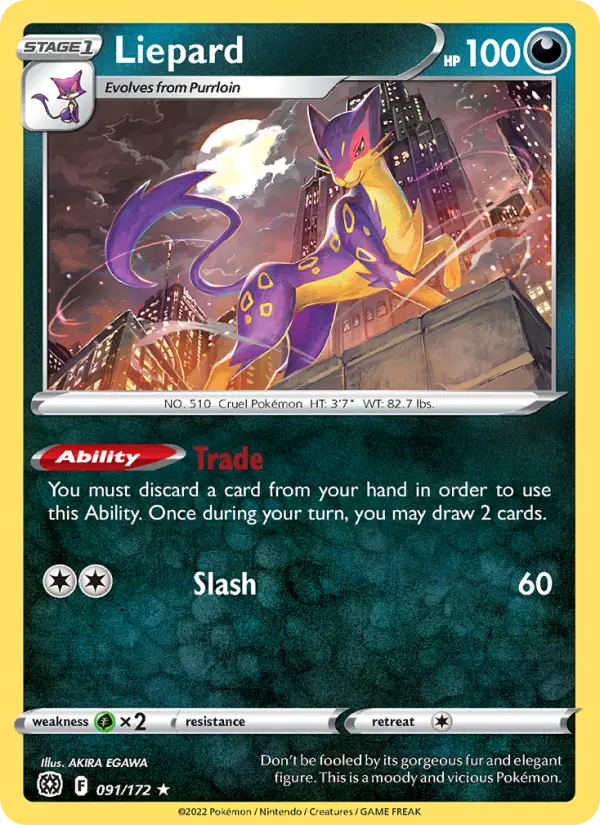 Liepard 91 Brilliant Stars Pokesingles