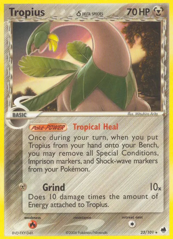 Tropius δ 23 Dragon Frontiers Pokesingles