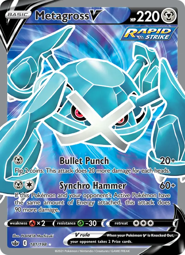 Metagross V 181 Chilling Reign Pokesingles