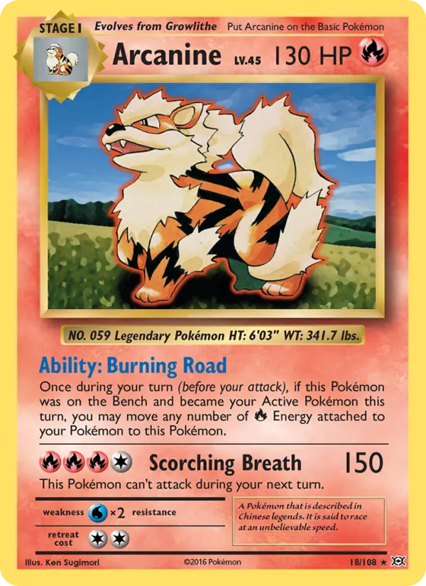 Arcanine 18 Evolutions Pokesingles