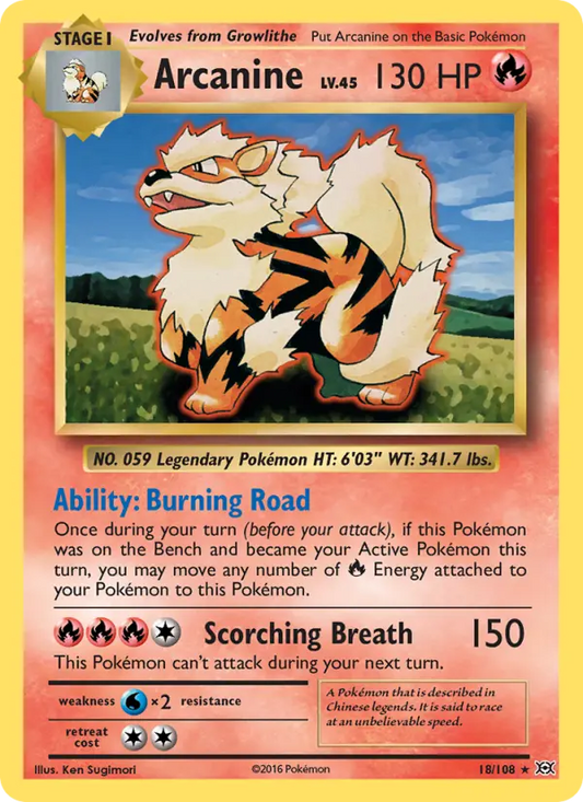 Arcanine 18 Evolutions Pokesingles