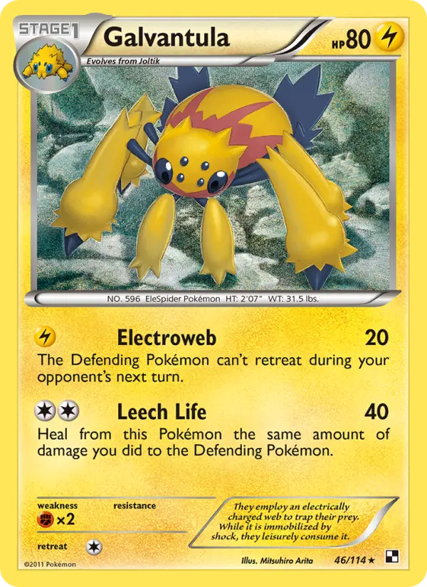 Galvantula 46 Black & White Pokesingles