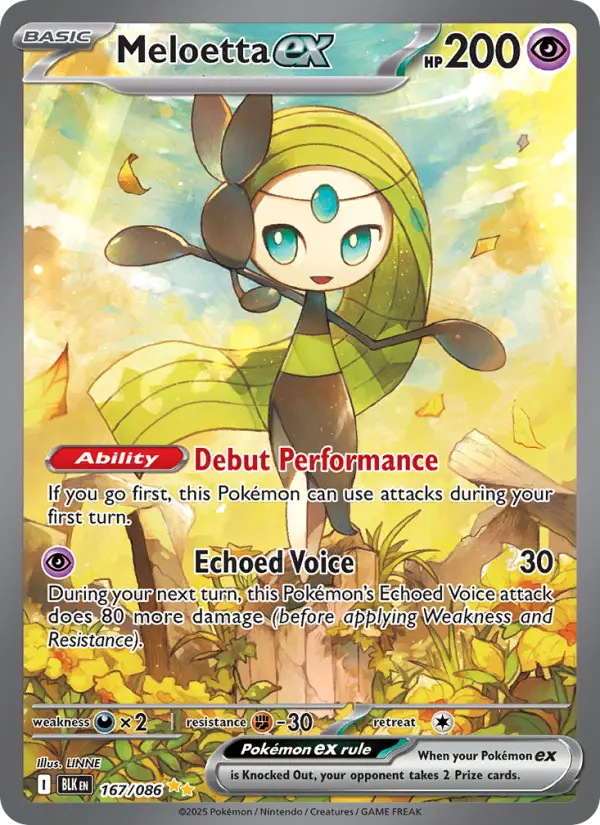Meloetta ex 167 Black Bolt Pokesingles