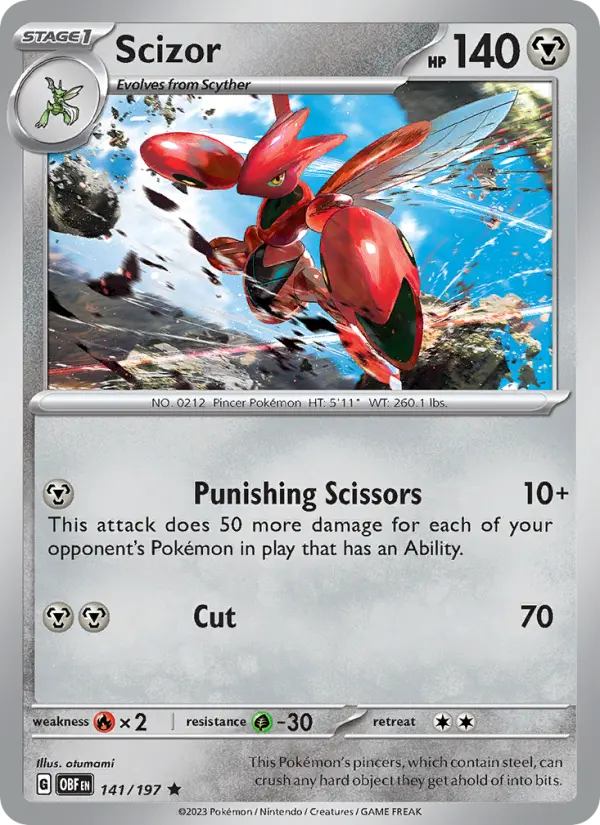 Scizor 141 Obsidian Flames Pokesingles