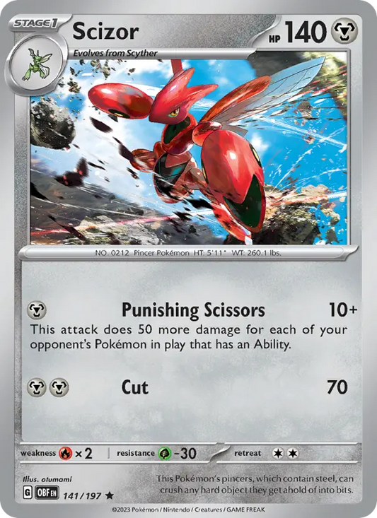 Scizor 141 Obsidian Flames Pokesingles