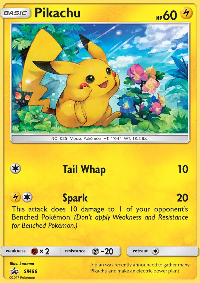 Pikachu SM86 SM Black Star Promos Pokesingles