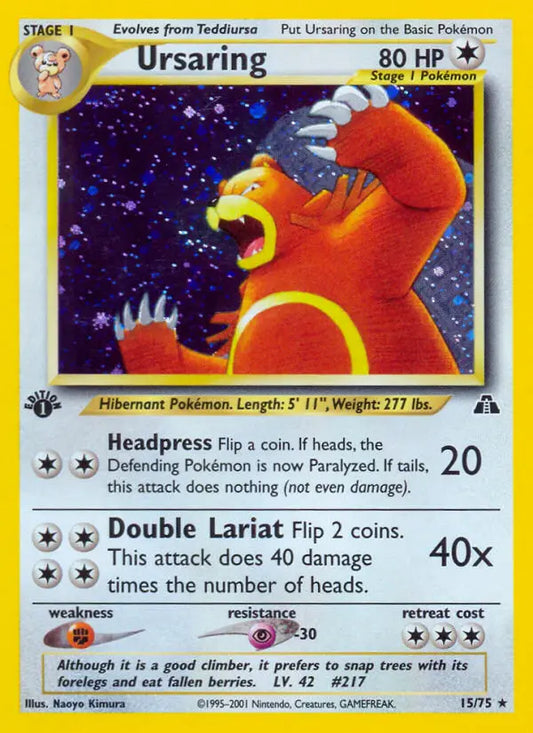 Ursaring 15 Neo Discovery Pokesingles