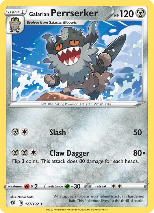 Galarian Perrserker 127 Rebel Clash Pokesingles