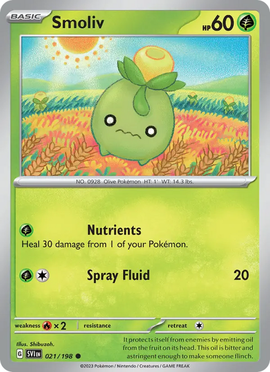 Smoliv 21 Scarlet & Violet Pokesingles