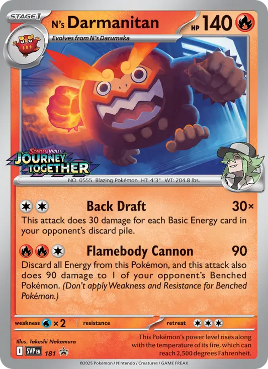 N's Darmanitan 181 SVP Black Star Promos Pokesingles
