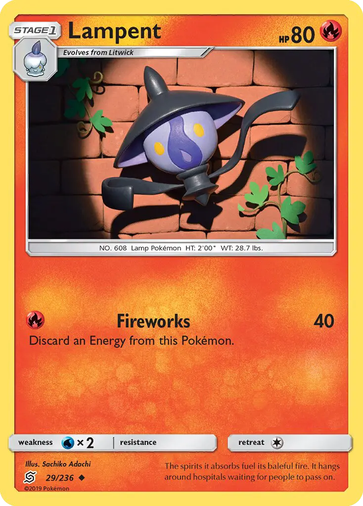 Lampent 29 Unified Minds Pokesingles