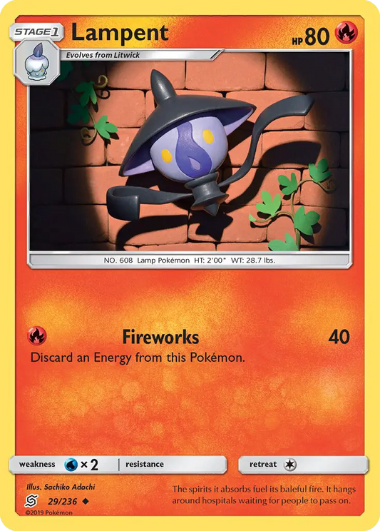 Lampent 29 Unified Minds Pokesingles