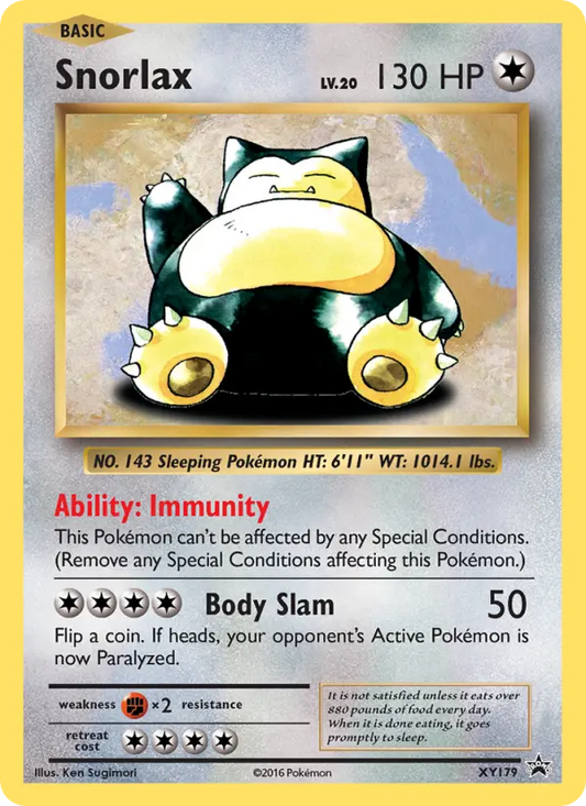 Snorlax XY179 XY Black Star Promos Pokesingles