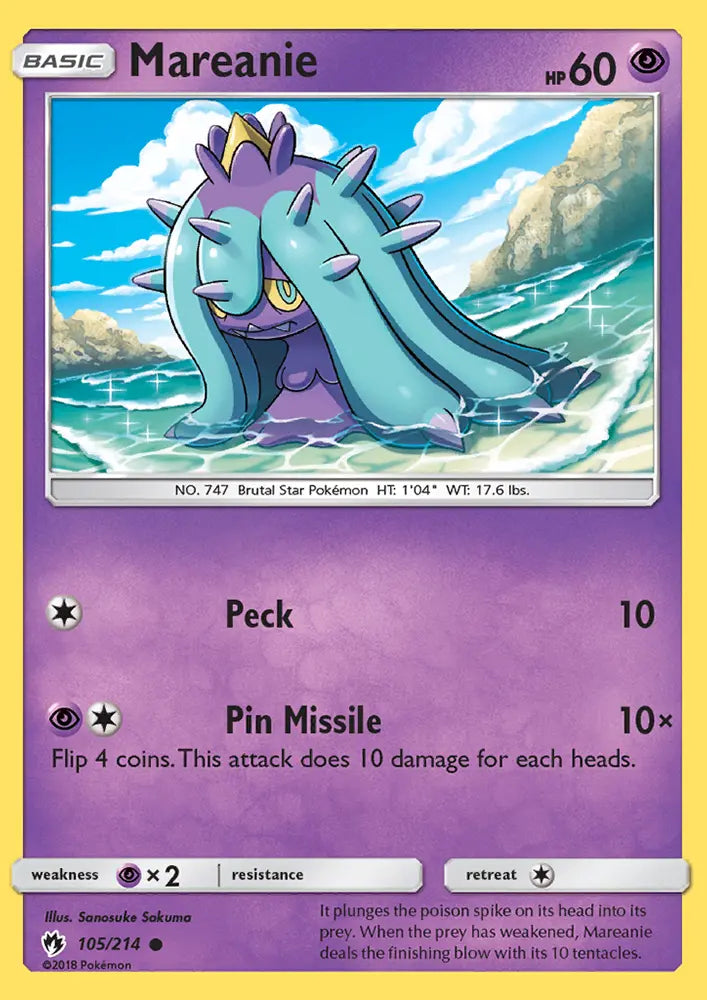 Mareanie 105 Lost Thunder Pokesingles