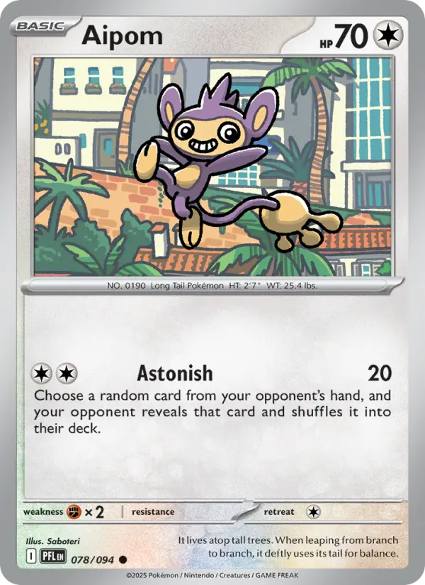 Aipom 78 Phantasmal Flames Pokesingles